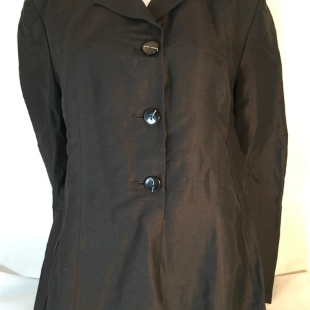 NWT Gruppo Americano Women's Black Linen Jacket